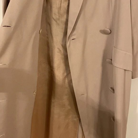 Talbots tan 100% wool coat dress adorable - Picture 7 of 9